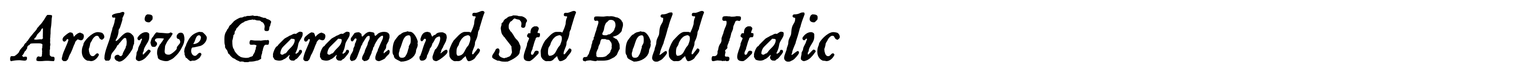 Archive Garamond Std Bold Italic